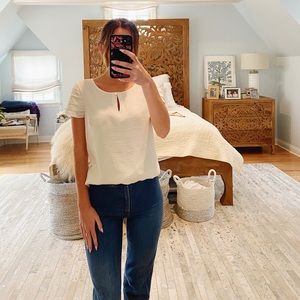 Banana Republic | Short Sleeve Blouse with Keyhole